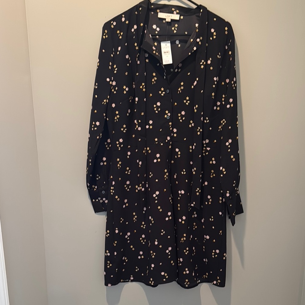 Floral Black Dress